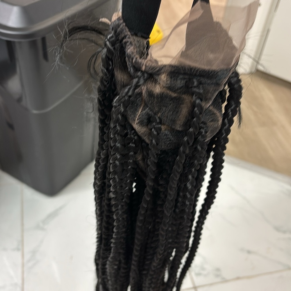 Sleek Black Braided Hair Extensions